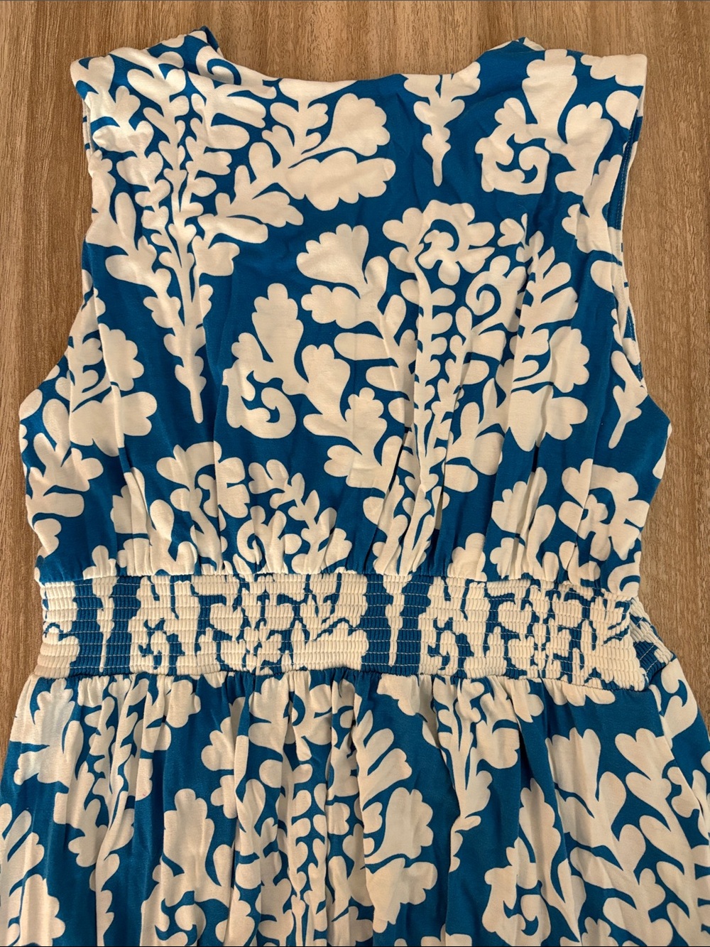 Boden Paloma Jersey Maxi Dress Women’s Size 8 Petite Blue and White - Picture 7 of 9